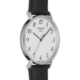Tissot Everytime Large White Dial Black Leather Strap Watch For Men - T109.610.16.032.00 Authentic Buy Shop Now