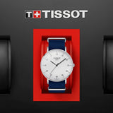 Tissot T Classic Everytime Large White Dial Blue NATO Strap Watch For Men - T109.610.17.037.00 Authentic Buy Shop Now