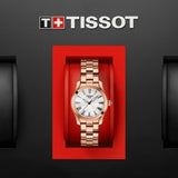 Tissot T Wave Mother of Pearl Dial Rose Gold Steel Strap Watch For Women - T112.210.33.113.00 Authentic Buy Shop Now