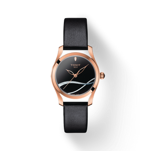 Tissot T Wave Black Dial Black Leather Strap Watch For Women - T112.210.36.051.00 Authentic Buy Shop Now
