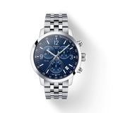 Tissot PRC 200 Chronograph Quartz Blue Dial Silver Steel Strap Watch For Men - T114.417.11.047.00 Authentic Buy Shop Now
