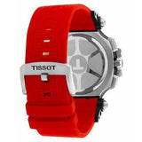 Tissot T Race Chronograph Black Dial Red Silicone Strap Watch For Men - T115.417.27.051.00 Authentic Buy Shop Now