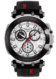 Tissot T Race Chronograph White Dial Black Silicone Strap Watch For Men - T115.417.27.011.00 Authentic Buy Shop Now