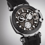 Tissot T Race Chronograph Anthracite Black Dial Black Silicone Strap Watch For Men - T115.417.27.061.00 Authentic Buy Shop Now