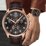 Tissot T Sport Chrono XL Classic Brown Dial Brown Leather Strap Watch For Men - T116.617.36.057.01 Authentic Buy Shop Now