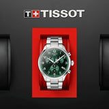 Tissot Chrono XL Classic Green Dial Silver Steel Strap Watch for Men - T116.617.11.092.00 Authentic Buy Shop Now