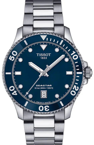 Tissot Seastar 1000 Blue Dial Silver Steel Strap Watch For Men - T120.410.11.041.00 Authentic Buy Shop Now