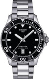 Tissot Seastar 1000 Black Dial Silver Steel Strap Watch For Men - T120.410.11.051.00 Authentic Buy Shop Now
