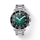 Tissot Seastar 1000 Chronograph Green Dial Silver Steel Strap Watch For Men - T120.417.11.091.01 Authentic Buy Shop Now