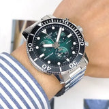 Tissot Seastar 1000 Chronograph Green Dial Silver Steel Strap Watch For Men - T120.417.11.091.01 Authentic Buy Shop Now