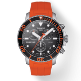 Tissot Seastar 1000 Chronograph Black Dial Orange Rubber Strap Watch For Men - T120.417.17.051.01 Authentic Buy Shop Now