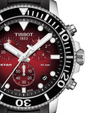 Tissot Seastar 1000 Chronograph Red Dial Black Rubber Strap Watch For Men - T120.417.17.421.00 Authentic Buy Shop Now