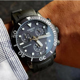 Tissot Seastar 1000 Chronograph Black Dial Black Rubber Strap Watch For Men - T120.417.37.051.02 Authentic Buy Shop Now