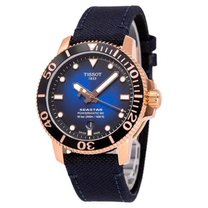 Tissot Seastar 1000 Powermatic 80 Blue Dial Blue Nylon Strap Watch for Men - T120.407.37.041.00 Authentic Buy Shop Now