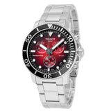 Tissot Seastar 1000 Chronograph Red Dial Silver Steel Strap Watch For Men - T120.417.11.421.00 Authentic Buy Shop Now