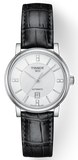 Tissot Carson Premium Lady Born to Be Brace Special Edition Silver Dial Black Leather Strap Watch for Women - T122.207.16.036.00 Authentic Buy Shop Now