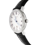 Tissot Carson Premium Lady Silver Dial Black Leather Strap Watch For Women - T122.210.16.033.00 Authentic Buy Shop Now