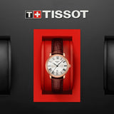 Tissot Carson Premium Lady Silver Dial Brown Leather Strap Watch For Women - T122.210.36.033.00 Authentic Buy Shop Now