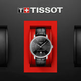 Tissot Carson Premium Powermatic 80 Black Dial Black Leather Strap Watch For Men - T122.407.16.051.00 Authentic Buy Shop Now