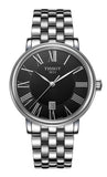 Tissot Carson Premium Black Dial Silver Steel Strap Watch For Men - T122.410.11.053.00 Authentic Buy Shop Now