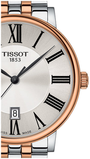Tissot T Classic Carson Premium Silver Dial Two Tone Steel Strap Watch For Men - T122.410.22.033.00 Authentic Buy Shop Now