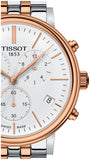 Tissot Carson Premium Chronograph White Dial Two Tone Steel Strap Watch For Men - T122.417.22.011.00 Authentic Buy Shop Now