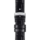 Tissot Carson Premium Lady Silver Dial Black Leather Strap Watch For Women - T122.210.16.033.00 Authentic Buy Shop Now