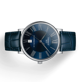 Tissot Carson Premium Powermatic 80 Blue Dial Blue Leather Strap Watch For Men - T122.407.16.043.00 Authentic Buy Shop Now
