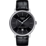Tissot Carson Premium Powermatic 80 Black Dial Black Leather Strap Watch For Men - T122.407.16.051.00 Authentic Buy Shop Now
