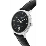 Tissot Carson Premium Powermatic 80 Black Dial Black Leather Strap Watch For Men - T122.407.16.051.00 Authentic Buy Shop Now
