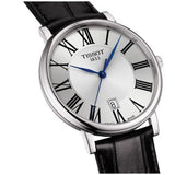 Tissot Carson Premium Silver Dial Black Leather Strap Watch For Men - T122.410.16.033.00 Authentic Buy Shop Now