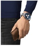 Tissot Supersport Chrono Blue Dial Silver Steel Strap Watch For Men - T125.617.11.041.00 Authentic Buy Shop Now