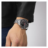 Tissot Supersport Chrono Black Dial Silver Steel Strap Watch For Men - T125.617.11.051.00 Authentic Buy Shop Now