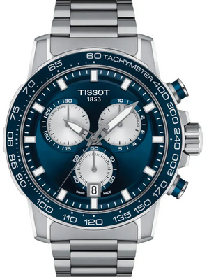 Tissot Supersport Chrono Blue Dial Silver Steel Strap Watch For Men - T125.617.11.041.00 Authentic Buy Shop Now