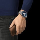 Tissot Supersport Chrono Blue Dial Silver Steel Strap Watch For Men - T125.617.11.041.00 Authentic Buy Shop Now