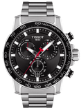 Tissot Supersport Chrono Black Dial Silver Steel Strap Watch For Men - T125.617.11.051.00 Authentic Buy Shop Now