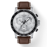 Tissot Supersport Chrono Silver Dial Brown Leather Strap Watch for Men - T125.617.16.031.00 Authentic Buy Shop Now