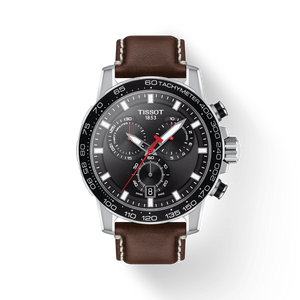 Tissot Supersport Chrono Black Dial Brown Leather Strap Watch for Men - T125.617.16.051.01 Authentic Buy Shop Now