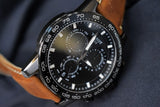 Tissot Supersport Chrono Black Dial Brown Leather Strap Watch for Men - T125.617.36.051.01 Authentic Buy Shop Now