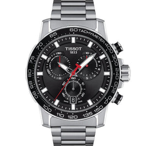 Tissot T Sport PRS 516 Chronograph Black Dial Silver Steel Strap Watch For Men - T100.417.11.051.01 Authentic Buy Shop Now