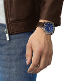 Tissot Supersport Chrono Blue Dial Brown Leather Strap Watch For Men - T125.617.16.041.00 Authentic Buy Shop Now