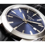 Tissot Gentlemen Blue Dial Black Leather Strap Watch for Men - T127.410.16.041.01 Authentic Buy Shop Now
