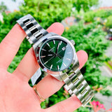 Tissot Gentleman Powermatic 80 Silicium Green Dial Silver Steel Strap Watch For Men - T127.407.11.091.01 Authentic Buy Shop Now