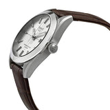 Tissot Gentleman Powermatic 80 Silicium Silver Dial Brown Leather Strap Watch For Men - T127.407.16.031.01 Authentic Buy Shop Now