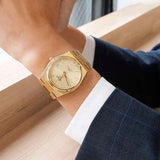 Tissot PRX Powermatic 80 Gold Dial Gold Steel Strap Watch for Men - T137.407.33.021.00 Authentic Buy Shop Now