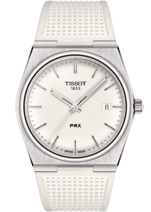 Tissot PRX 40 White Dial White Rubber Strap Watch For Men - T137.410.17.011.00 Authentic Buy Shop Now