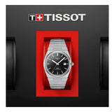 Tissot PRX Powermatic 80 Black Dial Silver Steel Strap Watch For Men - T137.407.11.051.00 Authentic Buy Shop Now