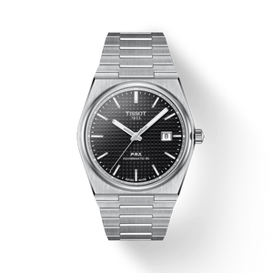 Tissot PRX Powermatic 80 Black Dial Silver Steel Strap Watch For Men - T137.407.11.051.00 Authentic Buy Shop Now