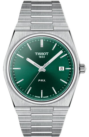 Tissot PRX Green Dial Silver Steel Strap Watch For Men - T137.410.11.091.00 Authentic Buy Shop Now