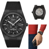 Tissot PRX Powermatic 80 Carbon Black Dial Black Rubber Strap Watch for Men - T137.907.97.201.00 Authentic Buy Shop Now